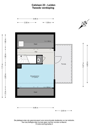 Floorplan - Calslaan 23, 2314 GJ Leiden
